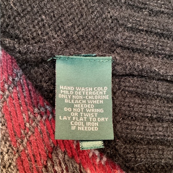 Lauren Ralph Lauren Cardigan Sweater Jacket Wool Tribal Full Zip Womens Large - Picture 10 of 12